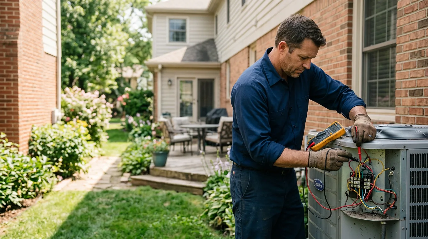HVAC technician working near Broken Bow, OK
